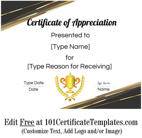 FREE Printable Certificate of Appreciation Template | Customize Online