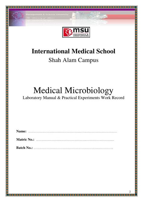 Microbiology (lab report 1 format)