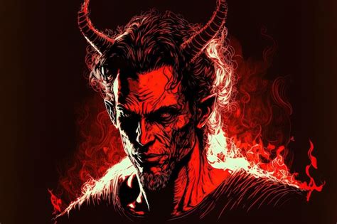 Premium Photo | Devil sketch in a digital art style