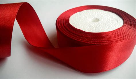 Dark or Light red ribbon Satin ribbon red satin by FlowerandArtS