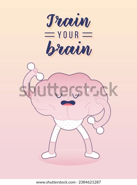 Card Happy Brain Doing Exercise Dumbbells Stock Vector (Royalty Free) 2384621287 | Shutterstock