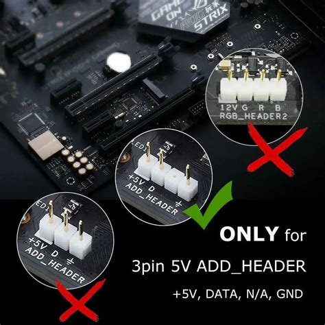 Header LED 3pin ARGB WS2812b/WS2812 Piksel Strip Led RGB Yang Dapat Dialamatkan untuk PC ...