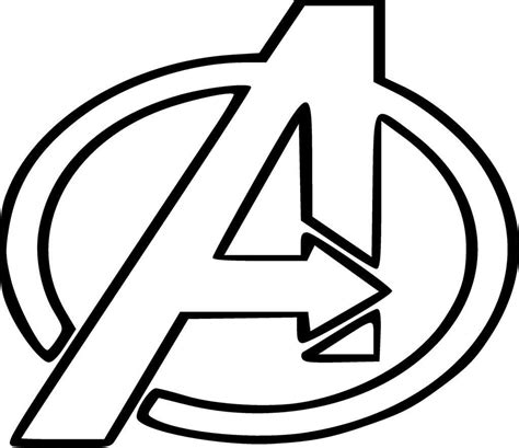 Avengers Logo Coloring Pages at GetColorings.com | Free printable ...