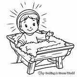 Baby Jesus Coloring Pages  Free & Printable sketch template