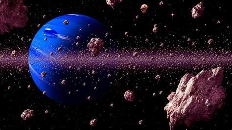 Asteroid Belt With Meteors Threat For Blue Planet Digital Art Fantasy 4k Hd Wallpaper For ...