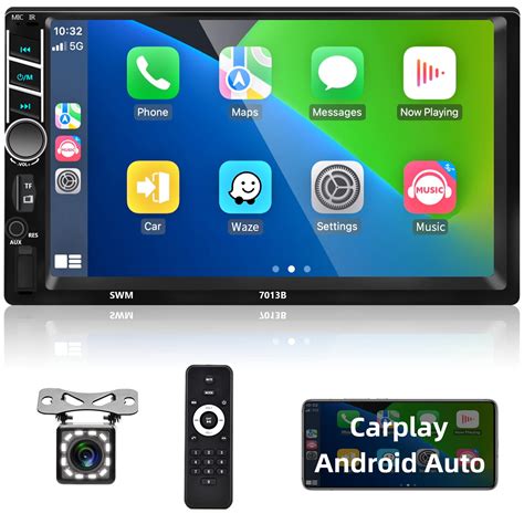 Buy Double Din Car Stereo Apple CarPlay Rimoody 7 Inch Touchscreen Car Radio with Android Auto ...