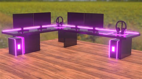 Purple Gaming Desk