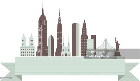 New York City Skyline Banner High-Res Vector Graphic - Getty Images