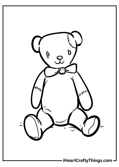 Girl Teddy Bear Coloring Pages