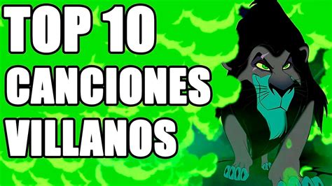 Top 10 Canciones de villanos DIsney - YouTube