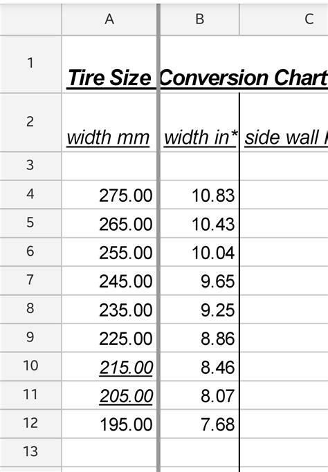 Bicycle Tire Size Conversion Chart - Infoupdate.org