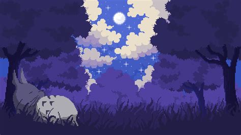 Pixilart - Totoro sleeping by Grabrela