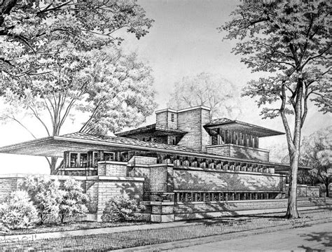 Robie House | Architecture sketch, Perspective drawing architecture, Architecture drawing