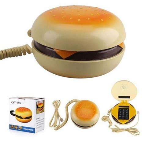 Durable CB2 Novetly Juno Hamburger Cheeseburger Burger Corded Phone ...