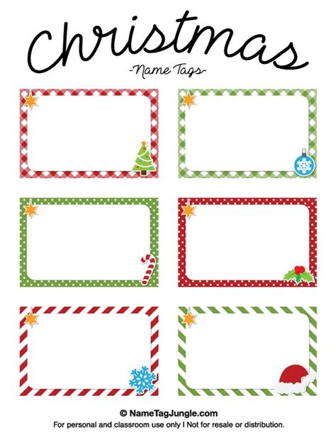 Free printable Christmas name tags. The template can also be used for ...