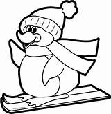 Skiing Penguin Lesson Plans  The Mailbox Coloring Pages Winter sketch template
