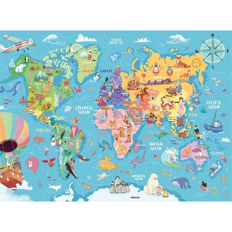 Ravensburger 100Xxl Pcs Puzzle World Map 13343 | Toys-shop.gr