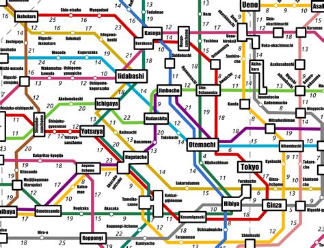 Tokyo Train System Map