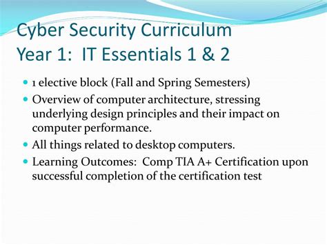 PPT - Cyber Security Curriculum PowerPoint Presentation, free download ...