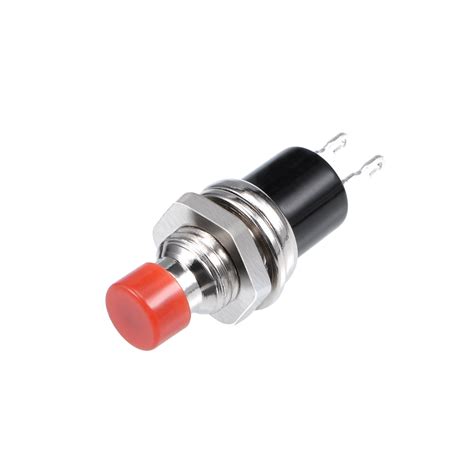 10Pcs,7mm Red Momentary Push Button Switch Round Flat Button SPST 1 NO 1 NC - Walmart.com