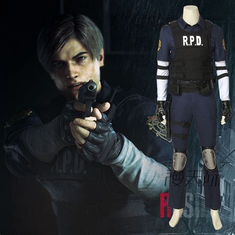 Biohazard Resident Evil RE 2 Leon S Kennedy RPD Spiel Game costume ...