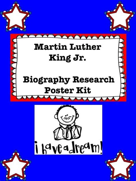 Martin Luther King Jr. Biography Research Poster Writing Kit | Research ...