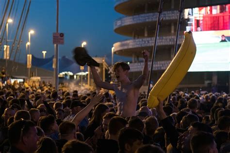 Manchester City celebrate back-to-back Premier League titles with fans at the Etihad Stadium