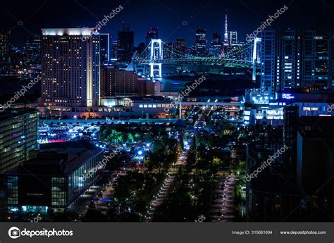 Night View Tokyo Seen Odaiba Tokyo – Stock Editorial Photo © kanzilyou ...