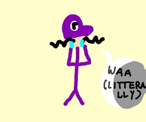 Waluigi crying - Drawception