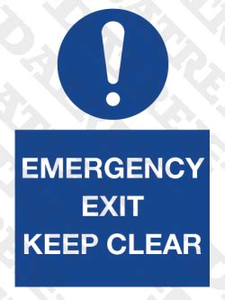 IMO LIFESAVING SIGNS Emergency exit, keep clear (Vertical Format) - Datrex