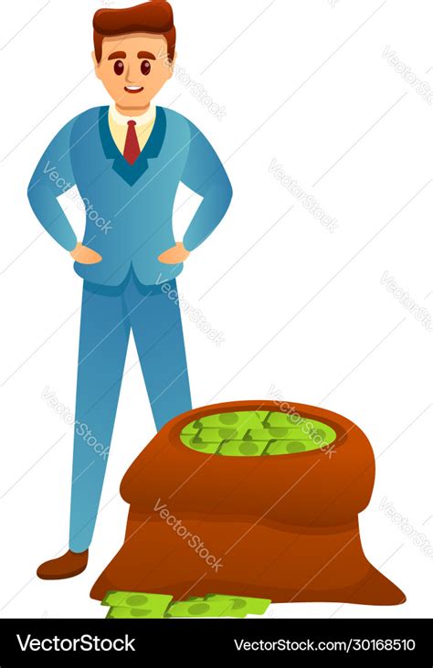 Rich man icon cartoon style Royalty Free Vector Image