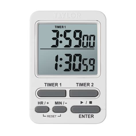 Taylor Dual Event Digital Timer with Clock - Walmart.com - Walmart.com