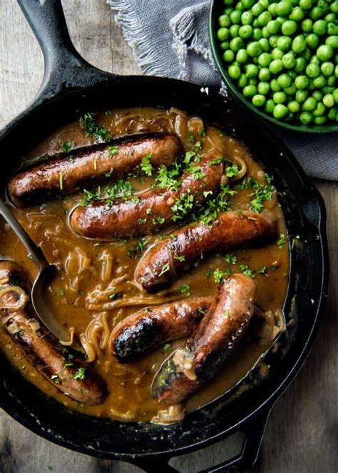 Bangers and Mash (Sausage with Onion Gravy) | RecipeTin Eats