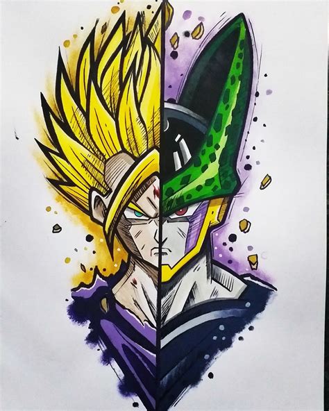 Gohan vs cell DBZ Carnavalarte 👈🏻 sigan la página | Dragon ball artwork ...