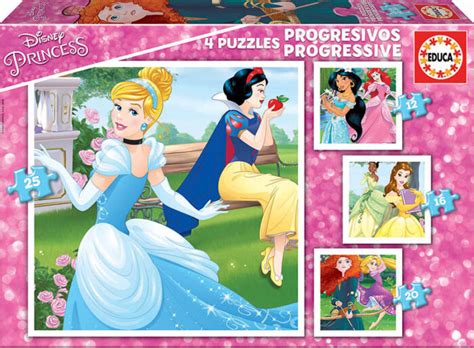 Progressive Puzzles Disney Princess 12+16+20+25 – Educa Borras