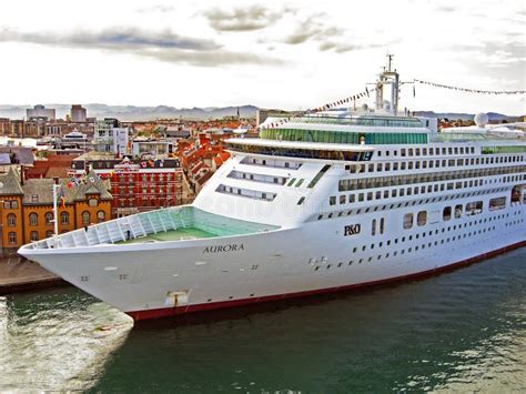 P&O Aurora Cruise Ship stock image. Image of docked - 111249071