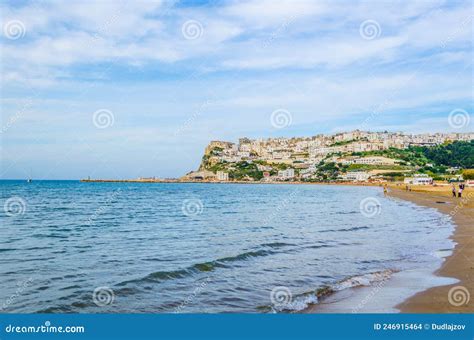 View of Peschici Town in Italy Surrounded with Beaches and Rugged Coast....IMAGE Stock Photo ...