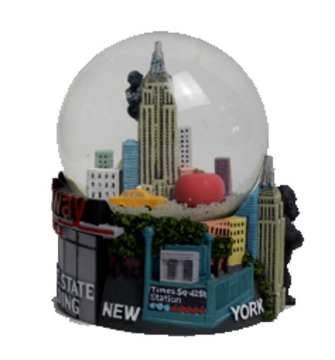 New York Popular Sites Colorful 65mm Snow Globe