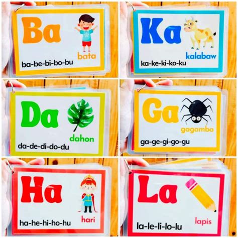 Abakada Tagalog Filipino Flashcards Laminated Complete Set With Picture ...