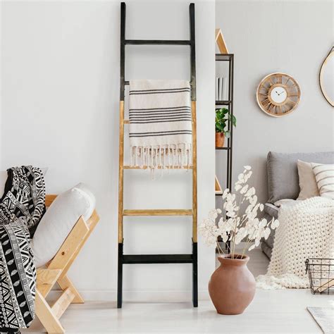 66" Metal/Wood Leaning Ladder – American Art Decor - witnesswindowgraphics