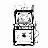Download Classic Arcade Machine Illustration Coloring pages Online  sketch template