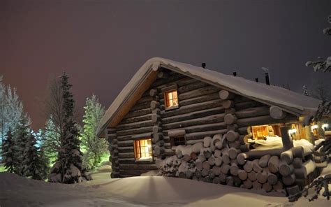 Coolest Cabins: Winter Log Cabin