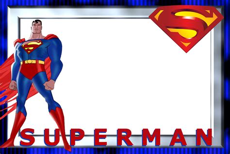 תוצאת תמונה עבור ‪superheroes printable frames‬‏ | Superman invitations, Superman birthday ...