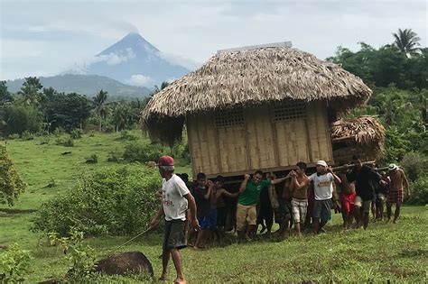 LOOK: Bayanihan alive and well at the foothills of Mayon | ABS-CBN News