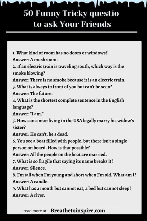 50 Funny trick questions to ask your boyfriend, girlfriend, friends ...