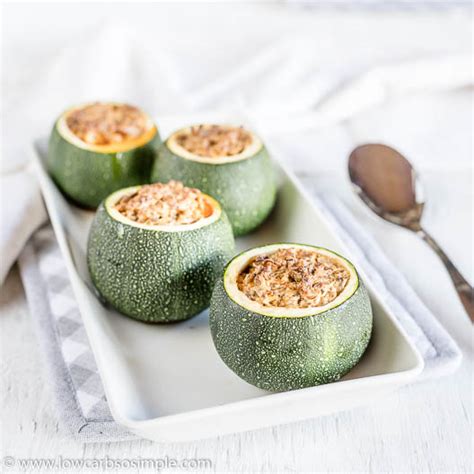 Stuffed Round Zucchini | Low-Carb, So Simple | Low-Carb, So Simple!