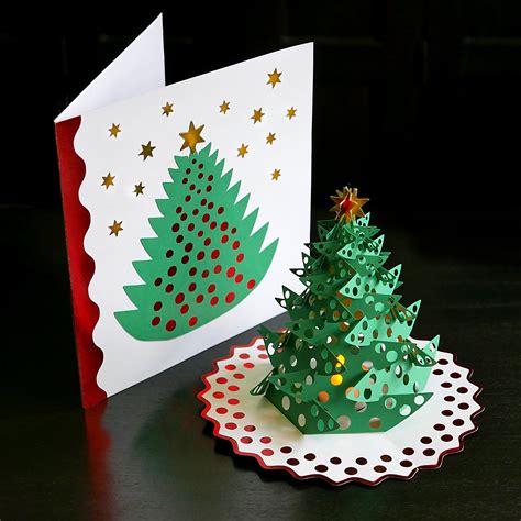 DIY Pop-up Christmas Tree Card Template SVG and PDF files for instant ...