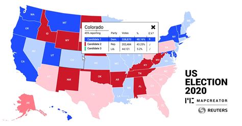 Reuters - US election map 2020 - Mapcreator