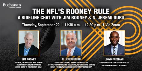 The NFL's Rooney Rule: A Sideline Chat with Authors Jim Rooney & N ...