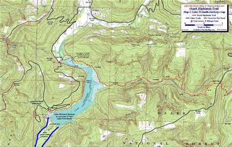 Trail maps, Ozark mountains, Ozark